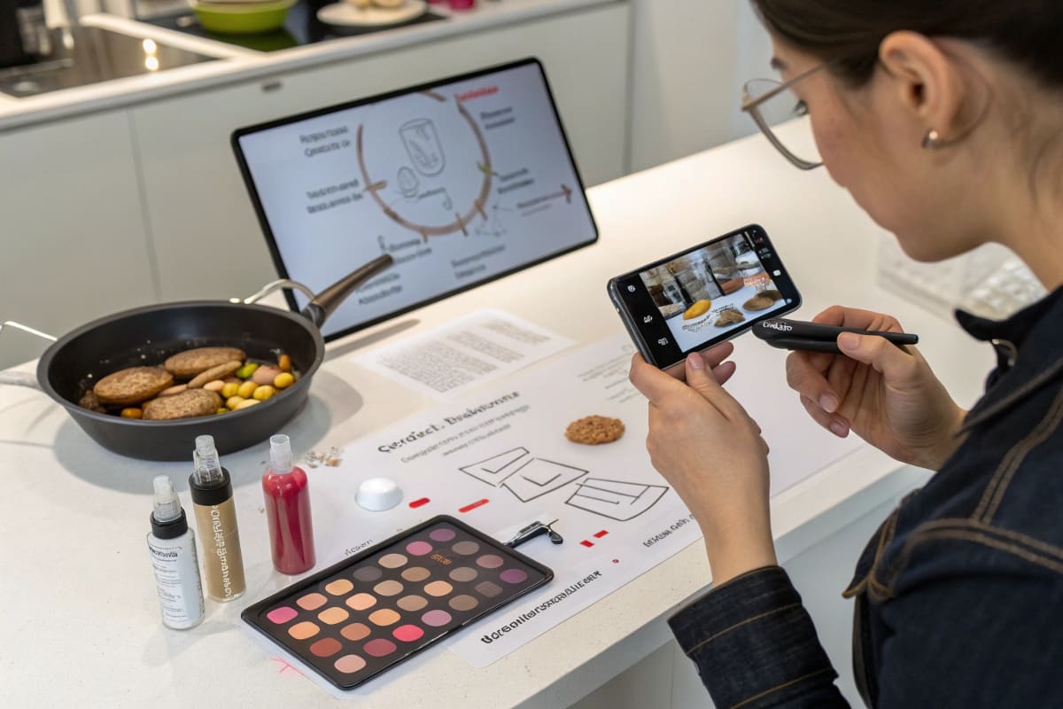 How AR Packaging Technology Works Diagram A diagram showing a smartphone scanning a QR code on a box, which triggers a 3D model of the product to appear on the screen