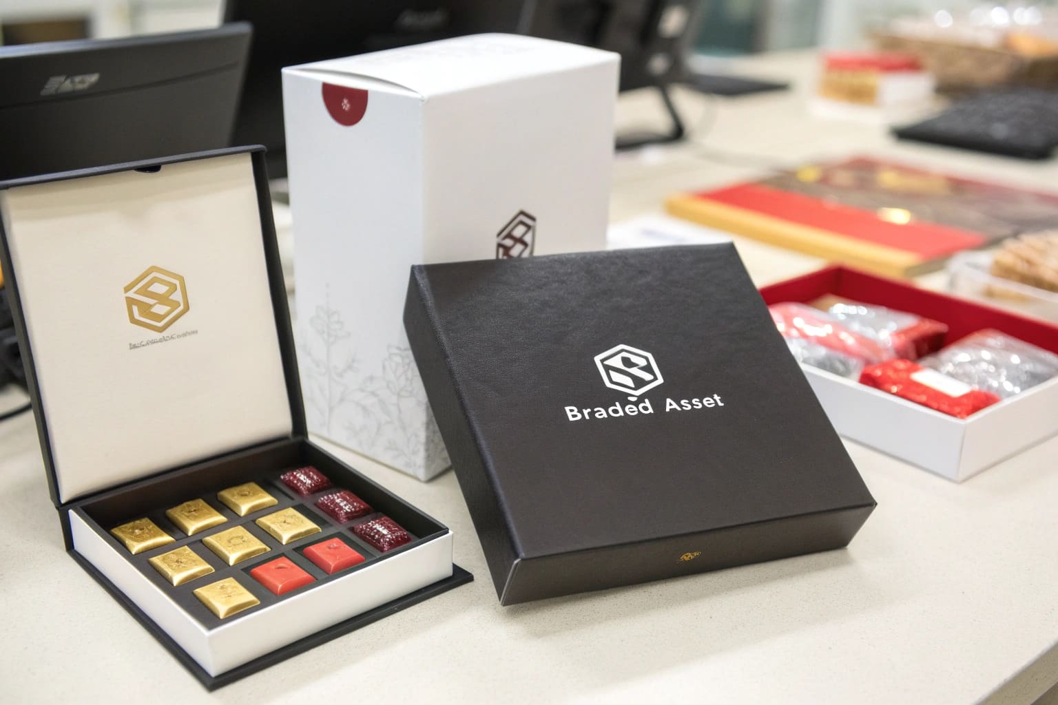 A cluttered shelf with products in mismatched, [generic packaging](https://www.cefbox.com/blog/knowledgeBase/Top-7-Benefits-of-Custom-Packaging-for-Small-Businesses)<sup id=