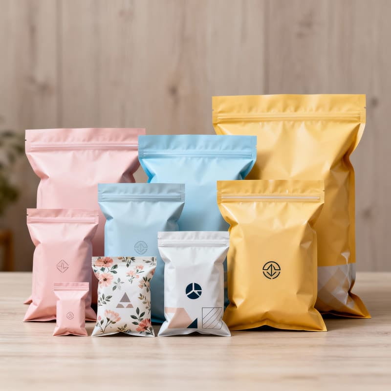 three side seal bag 16